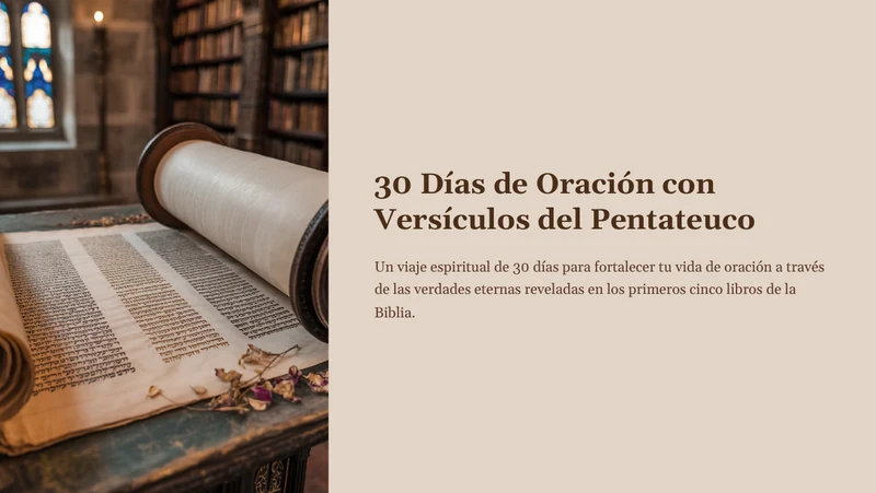 Portada de 30 Días de Oración con Versículos del Pentateuco
